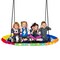 60-Inch Saucer Swing with LED Lights, Multicolor Swing for Kids and Adults - 60" x 32"(L x W)